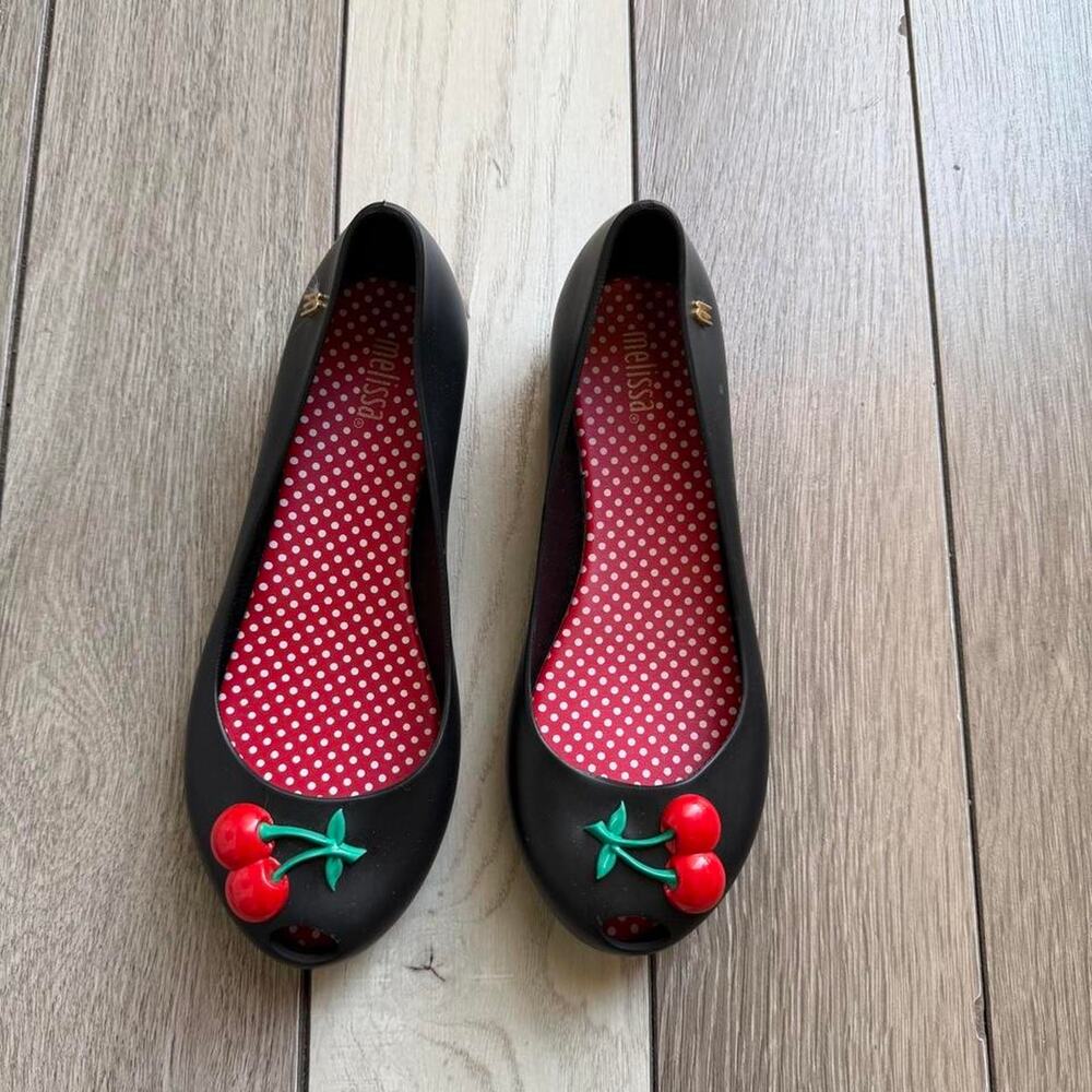 Melissa cherry peep toe jelly